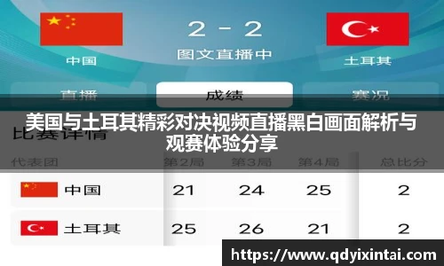 美国与土耳其精彩对决视频直播黑白画面解析与观赛体验分享